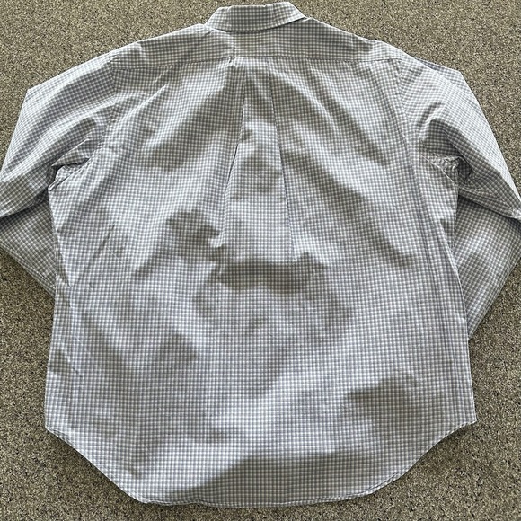 Ralph Lauren Button Down Shirt Mens XL Classic Fit Cotton White Blue - Picture 4 of 7